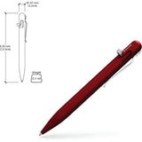 Bastion Bolt Action Pen Red Aluminum EDC Enthusiasts Parker Style Ink Durable Clip Premium Build by Bastion