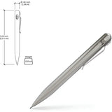 Bastion Bolt Action Stainless Pencil With Clip 5.25 Inch Precision Refillable Leads for Designers by Bastion