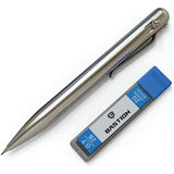 Bastion Bolt Action Stainless Pencil With Clip 5.25 Inch Precision Refillable Leads for Designers by Bastion