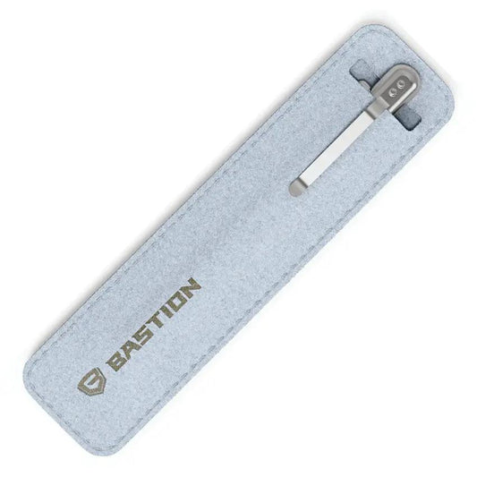 Bastion Premium Silver Felt Pen And Pencil Case Holds 5.5 Inch Pens For Students And Professionals by Bastion
