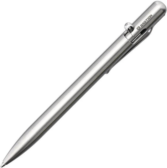 Bastion Slim Bolt Action Pen Stainless PEN-SLMBLT-STS by Bastion