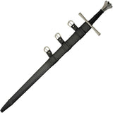 Medieval Sword Battle Tested Crown Western Blade 42in Satin Finish Leather Wrapped Handle For Collectors by Battle Tested