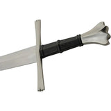 Medieval Sword Battle Tested Crown Western Blade 42in Satin Finish Leather Wrapped Handle For Collectors by Battle Tested