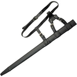 Battle Tested Western Medieval Sword BT-2709 44in 1060HC Satin Blade Leather Wrapped Handle For Reenactors by Battle Tested