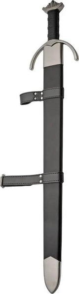 Cawood Viking Sword Battle Tested BT 2715 Satin 27 Inch Blade Black Cord Grip 34 Inch Overall For Collectors by Battle Tested
