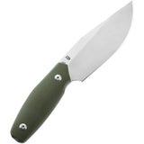 Bestech Knives Lignum Artis Fixed Blade Outdoor Survival Knife With Full Tang AUS 8 Satin Blade 9 Inch OD Green G10 by Bestech Knives