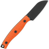 Bestech Knives Heidi Blacksmith 3 Fixed Blade EDC Knife PVD Coated 14C28N Sandvik Blade Orange G10 Handle Kydex Sheath by Bestech Knives