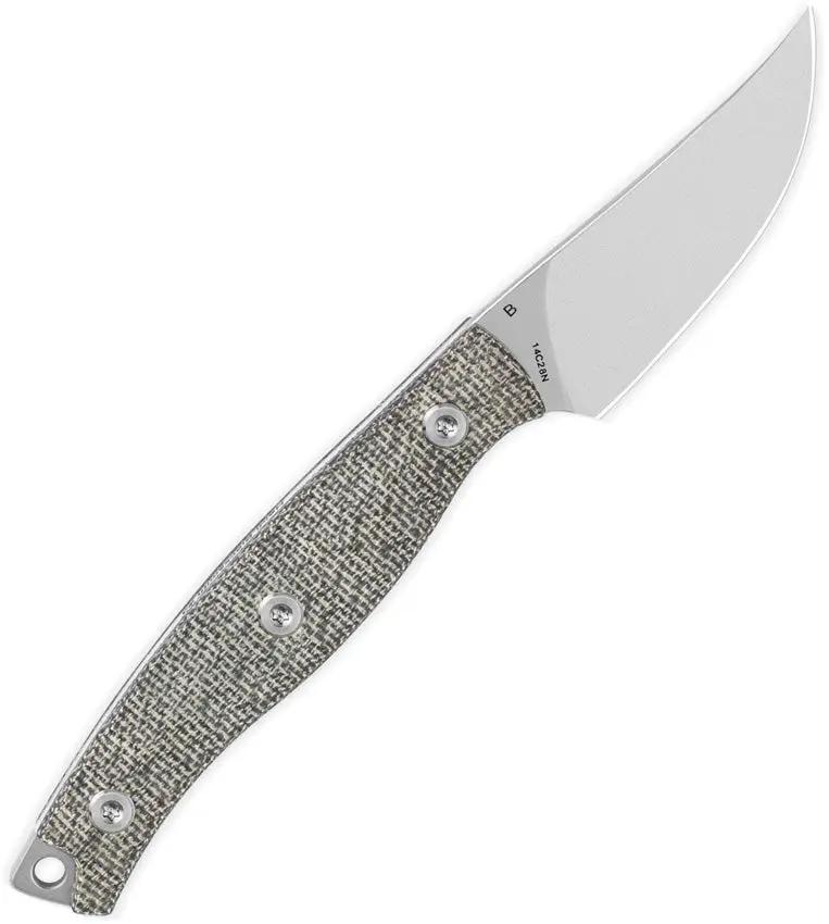 Bestech Knives Heidi Blacksmith 3 Fixed Blade EDC Knife With 14C28N Sandvik Stonewash Blade And Full Tang Green Micarta by Bestech Knives