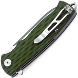 Bestech Knives Grampus G10 Linerlock EDC Knife 3.5in D2 Satin Drop Point Green Handle by Bestech Knives