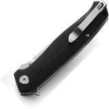 Bestech Swordfish Linerlock EDC Knife With 5 Inch Closed 4 Inch Satin D2 Blade Black G10 Extended Tang by Bestech Knives