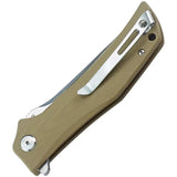 Bestech Scimitar G10 Linerlock Tan Handle D2 Blade Premium EDC Knife for Knife Enthusiasts by Bestech Knives