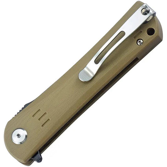 Bestech Knives Kendo G10 Linerlock Knife for EDC Enthusiasts with Tan Handle D2 Tanto by Bestech Knives