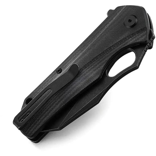 Bestech Knives Operator Linerlock All Black BG36B D2 Blade EDC Knife For Tactical Enthusiasts by Bestech Knives