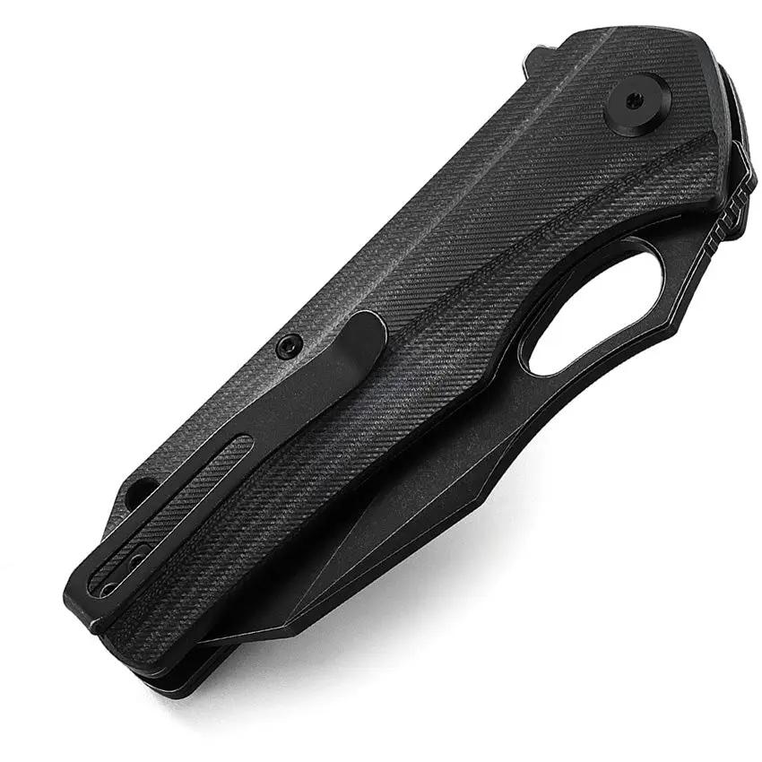 Bestech Knives Operator Linerlock All Black BG36B D2 Blade EDC Knife For Tactical Enthusiasts by Bestech Knives