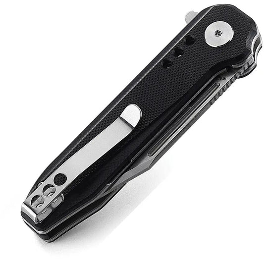 Bestech Knives Syntax Linerlock BG41A EDC Knife 154CM Clip Point Black G10 With Extended Tang Pocket Clip by Bestech Knives