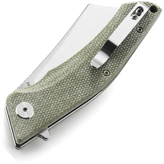 Bestech Cubis Linerlock Knife Beige Micarta D2 Tool Steel Blade Ceramic Bearings EDC by Bestech Knives