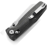 Bestech Slasher Axis Lock Knife D2 Stonewashed Blade Black Canvas Micarta Handle EDC by Bestech Knives