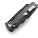 Bestech Knives Slasher Axis Lock EDC Knife D2 Blade Black Stonewash Micarta Handle by Bestech Knives