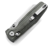 Bestech Knives Slasher Axis Lock EDC Knife With D2 Blade And Green Canvas Micarta by Bestech Knives