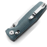 Bestech Knives Slasher Axis Lock Knife With D2 Blade And Blue Canvas Micarta Handle For EDC Enthusiasts by Bestech Knives