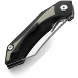 Bestech Knives Kasta Linerlock Folding Knife Tan BG45B For EDC Enthusiasts 3.5 Inch Satin 154CM Blade G10 Handle by Bestech Knives