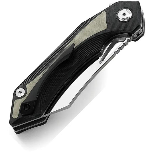 Bestech Knives Kasta Linerlock Folding Knife Tan BG45B For EDC Enthusiasts 3.5 Inch Satin 154CM Blade G10 Handle by Bestech Knives