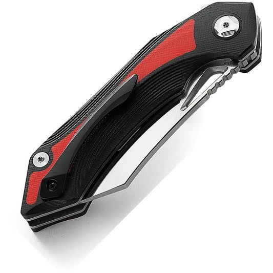 Bestech Knives Kasta Linerlock Knife 154CM Satin Blade Red BG45C G10 Handle Thumb Pull EDC Enthusiasts by Bestech Knives