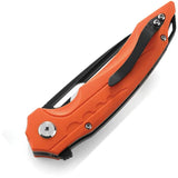 Bestech Knives Ornetta Linerlock Orange G10 Handle N690 EDC Enthusiasts Knife With Premium Extended Tang by Bestech Knives