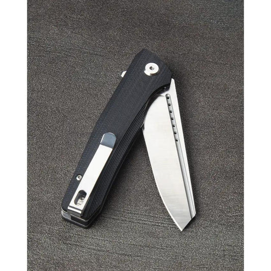 Bestech Slyther Linerlock Knife Black G10 Handle With 14C28N Steel 3.63 Inch Blade Extended Tang For EDC Enthusiasts by Bestech Knives