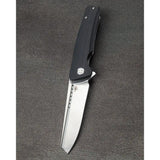 Bestech Slyther Linerlock Knife Black G10 Handle With 14C28N Steel 3.63 Inch Blade Extended Tang For EDC Enthusiasts by Bestech Knives