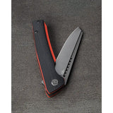 Bestech Knives Slyther Linerlock Knife 3.63in Gray Sandvik 14C28N Blade Black Red G10 EDC Ready by Bestech Knives