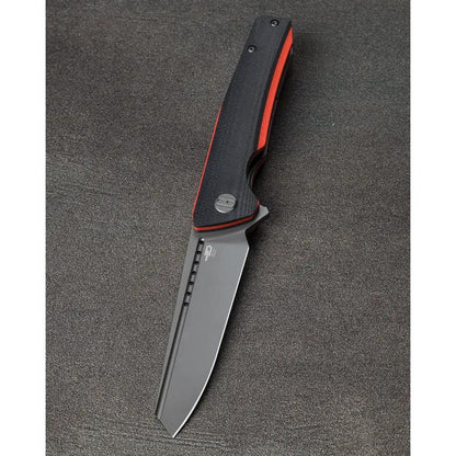 Bestech Knives Slyther Linerlock Knife 3.63in Gray Sandvik 14C28N Blade Black Red G10 EDC Ready by Bestech Knives