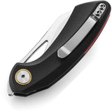 Bestech Knives Bihai Linerlock Pocket Knife With 2.13in Satin 14C28N Blade And Black G10 Handle EDC Ready by Bestech Knives