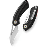 Bestech Knives Bihai Linerlock Pocket Knife With 2.13in Satin 14C28N Blade And Black G10 Handle EDC Ready by Bestech Knives