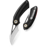 Bestech Knives Bihai Linerlock EDC Knife With Extended Tang Black Stonewash Satin 14C28N Blade And G10 Handle by Bestech Knives