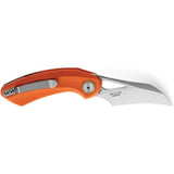 Bestech Knives Bihai Linerlock EDC Knife With Orange G10 Handle Extended Tang And Satin 14C28N Blade BG53B1 Pocket Clip by Bestech Knives