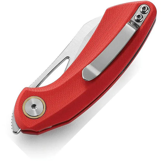 Bestech Knives Bihai Linerlock Knife Red G10 Handle 14C28N Satin Blade Premium EDC by Bestech Knives