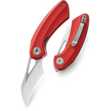 Bestech Knives Bihai Linerlock Knife Red G10 Handle 14C28N Satin Blade Premium EDC by Bestech Knives