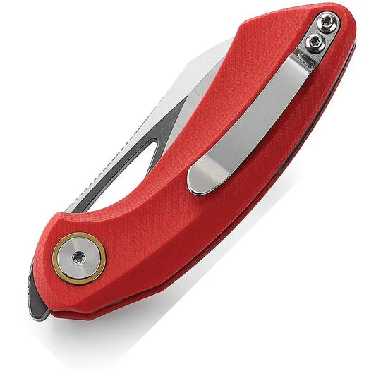 Bestech Knives Bihai Linerlock Red G10 EDC Knife 14C28N Steel With Extended Tang by Bestech Knives