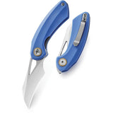Bestech Bihai Linerlock Knife For EDC Enthusiasts Premium Satin 14C28N Blade Blue G10 Extended Tang by Bestech Knives