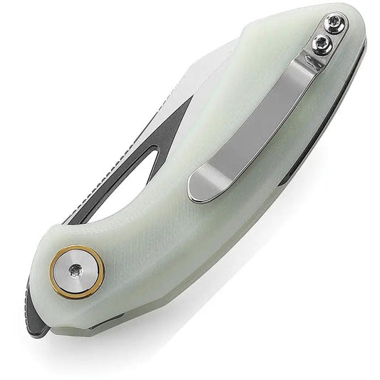 Bestech Knives Bihai Jade BG53F Linerlock EDC Knife 14C28N Sandvik Blade With Pocket Clip G10 Handle by Bestech Knives