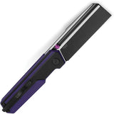 Bestech Premium Tardis Linerlock EDC Knife D2 Blade Black Purple G10 Handle Thumb Stud Pocket Clip For Knife Collectors by Bestech Knives