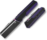 Bestech Premium Tardis Linerlock EDC Knife D2 Blade Black Purple G10 Handle Thumb Stud Pocket Clip For Knife Collectors by Bestech Knives