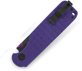 Bestech Glok Button Lock Knife Purple G10 EDC Ready 4.5in Closed 3.5in Black Stonewash 14C28N by Bestech Knives