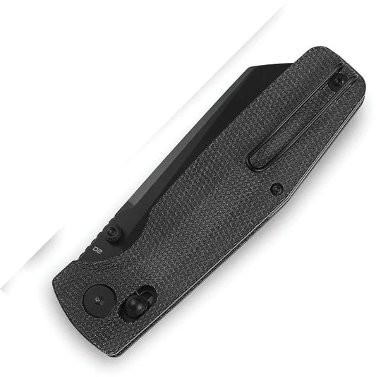 Bestech Slasher Axis Lock Knife BG56A-2 Black D2 Blade 3.5in Micarta Handle For EDC Enthusiasts by Bestech Knives
