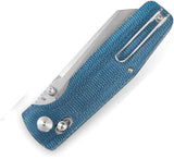 Bestech Knives Slasher Premium Axis Lock Blue BG56C1 EDC Knife With D2 Tool Steel Blade And Blue Canvas Micarta by Bestech Knives
