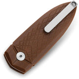 Bestech Knives Ququ Premium Button Lock Folding Knife G10 Brown Handle For EDC Satin Blade 14C28N by Bestech Knives