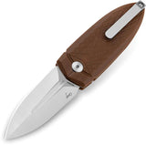 Bestech Knives Ququ Premium Button Lock Folding Knife G10 Brown Handle For EDC Satin Blade 14C28N by Bestech Knives