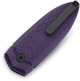 Bestech Knives Ququ Button Lock EDC Knife With Purple G10 Handle DLC Blade 14C28N by Bestech Knives