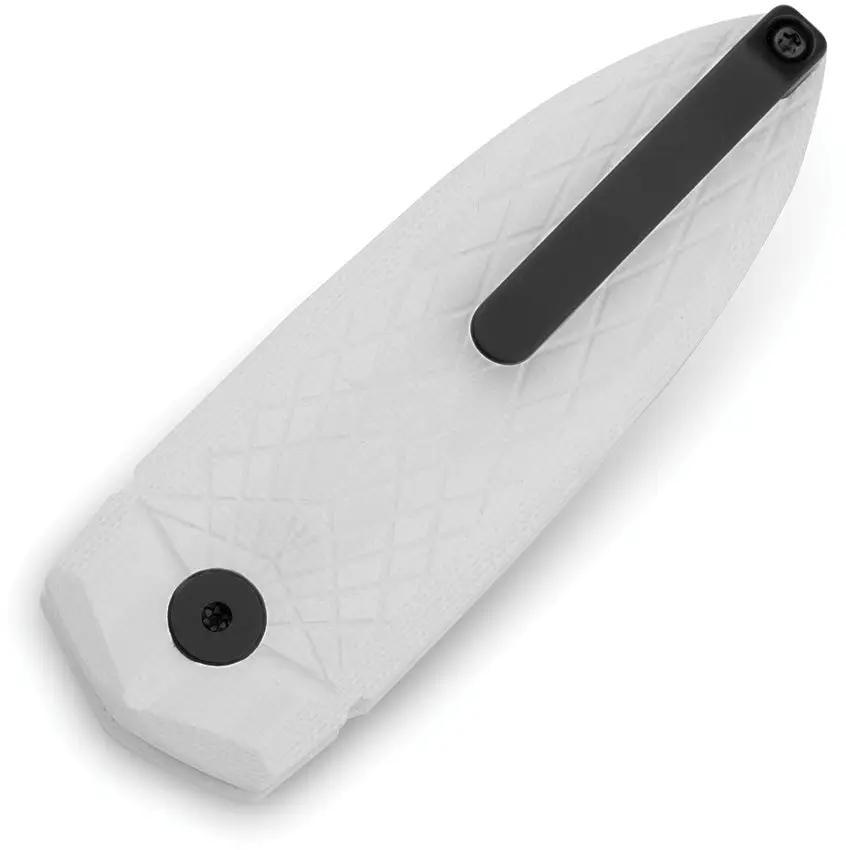 Bestech Knives Ququ Button Lock Knife With DLC Coated 14C28N Spear Point Blade White G10 For EDC Enthusiasts by Bestech Knives
